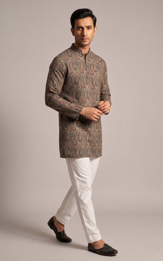 Black Heritage Paisley Kurta
