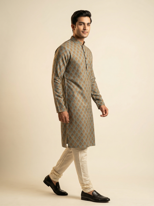 Men's Printed Kurta Set