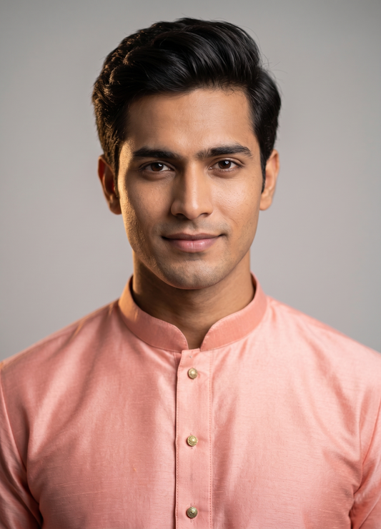 Pink Look Minimalist Festive Kurta