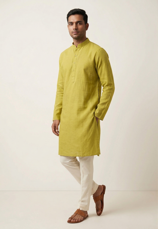 Mens Solid Kurta Set