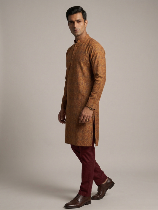 Men's Traditional Paisley Kurta Set