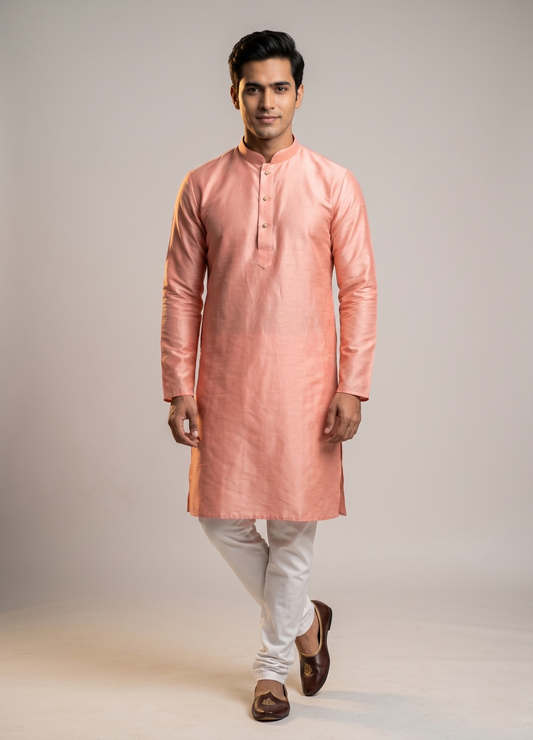 Pink Look Minimalist Festive Kurta