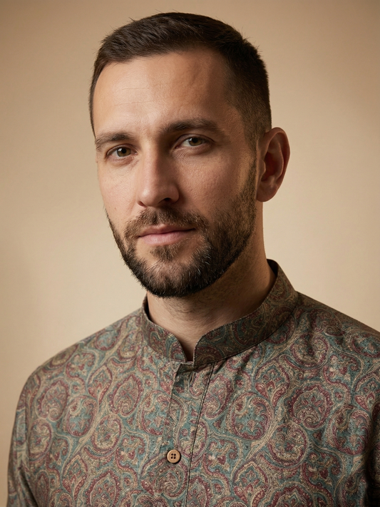 Maroon Vintage Paisley Kurta Set